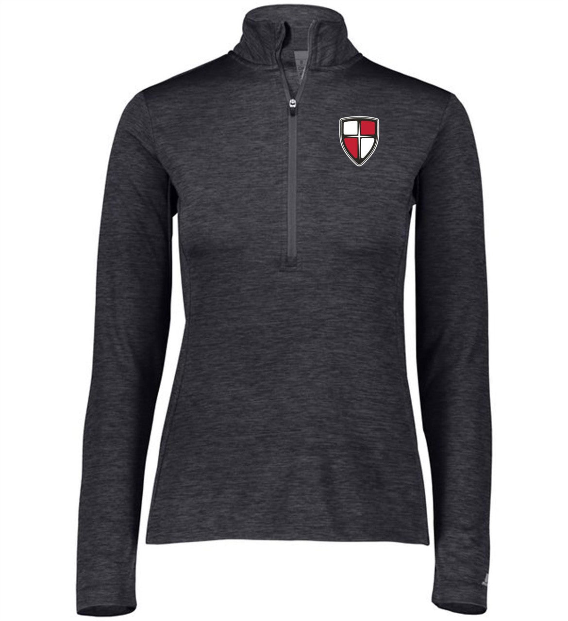 Russell WCU Womens 1/4 Zip Pullover WCU Shield Black/Stealth Womens Small - Third Coast Soccer