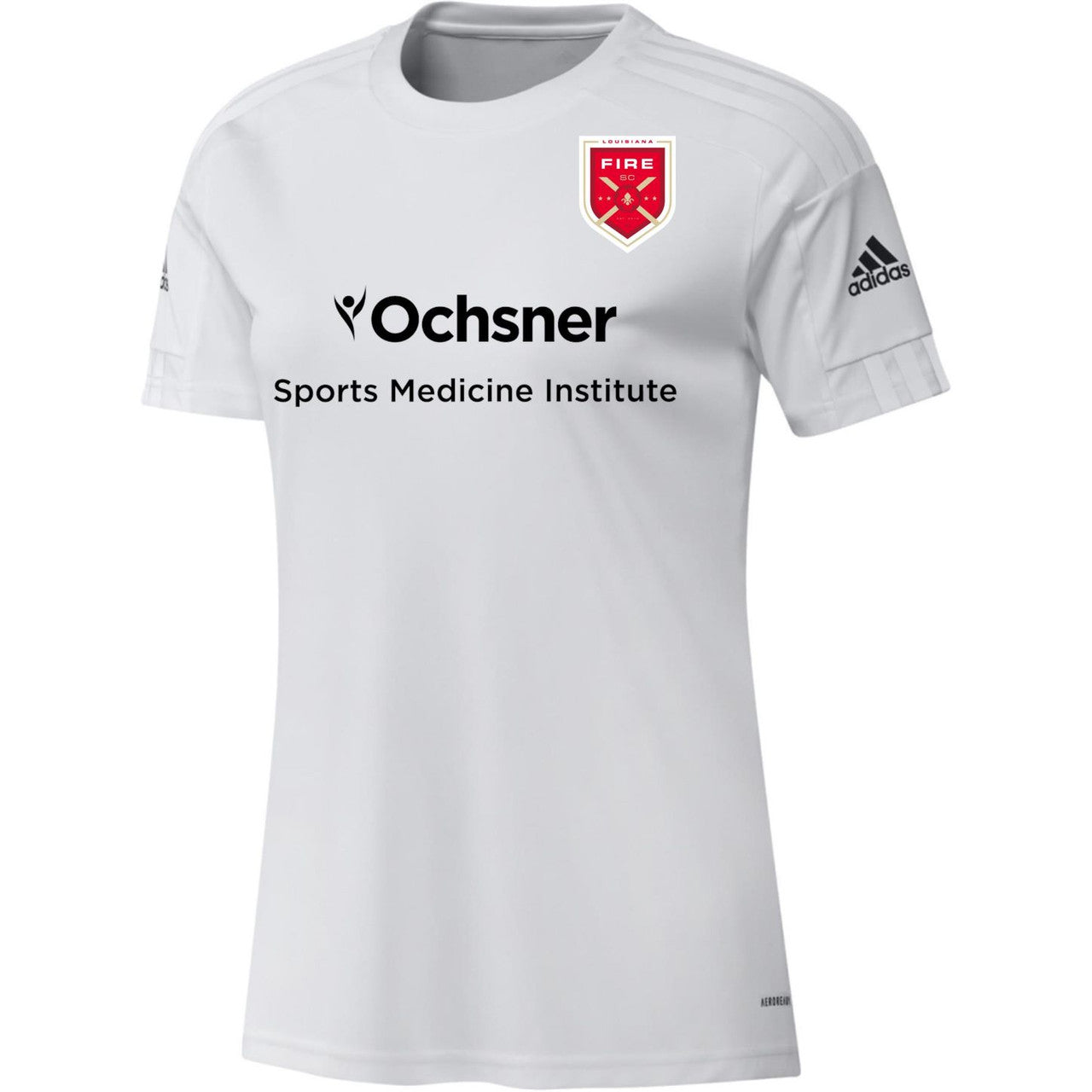 adidas Fire Womens Squadra 21 Jersey - White Louisiana Fire 2022-2024 Womens X-Small White/White - Third Coast Soccer