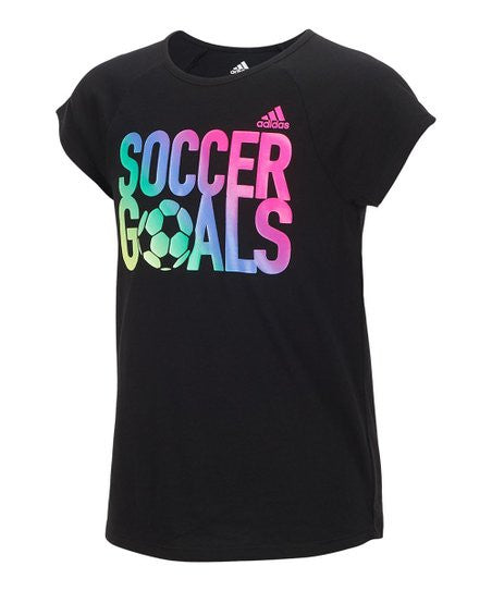 adidas Goals Raglan Tee T-Shirts 4 Black - Third Coast Soccer