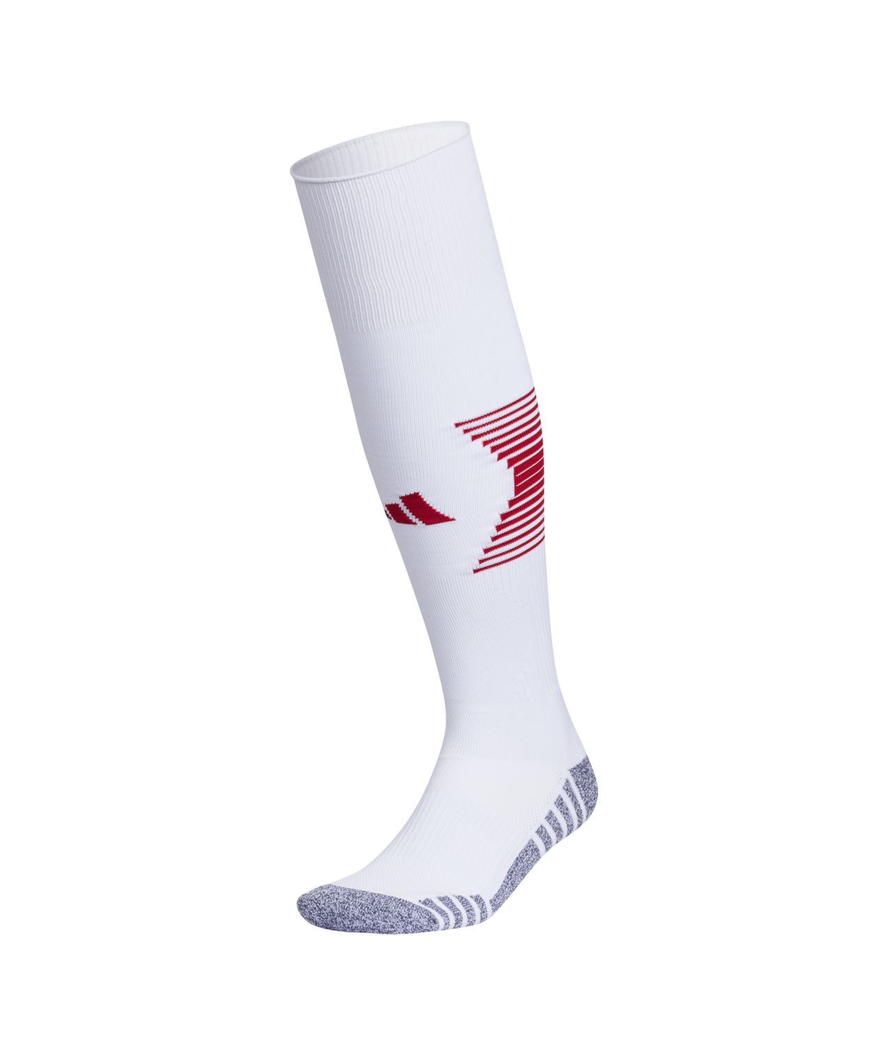 adidas Team Speed 4 Socks - White/Red Socks - Third Coast Soccer