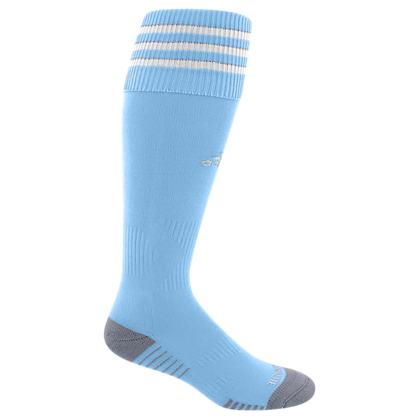 adidas Copa Zone Cushion III Sock - Smoke Blue/White Socks Smoke Blue/White Small (1Y-4Y) - Third Coast Soccer