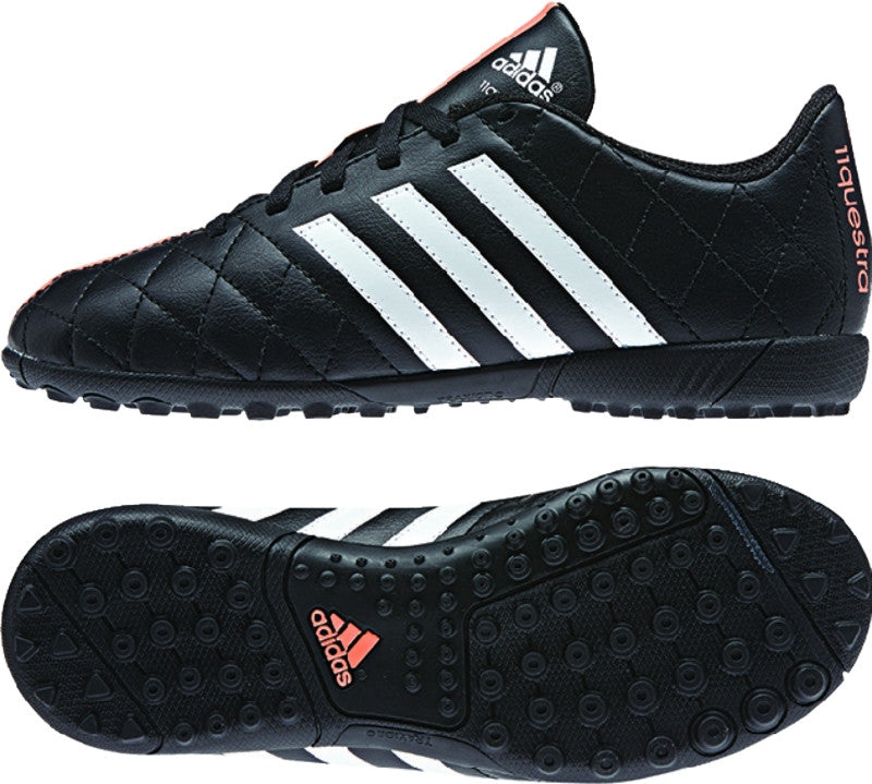 adidas 11Questra Turf Junior - Black-White Youth Turf 5 Black/Corewhite/Flashorange - Third Coast Soccer