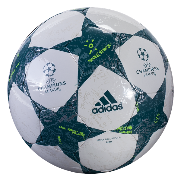 adidas Finale 16 Mini Ball - White/Vapor Steel/Tech Green Balls - Third Coast Soccer