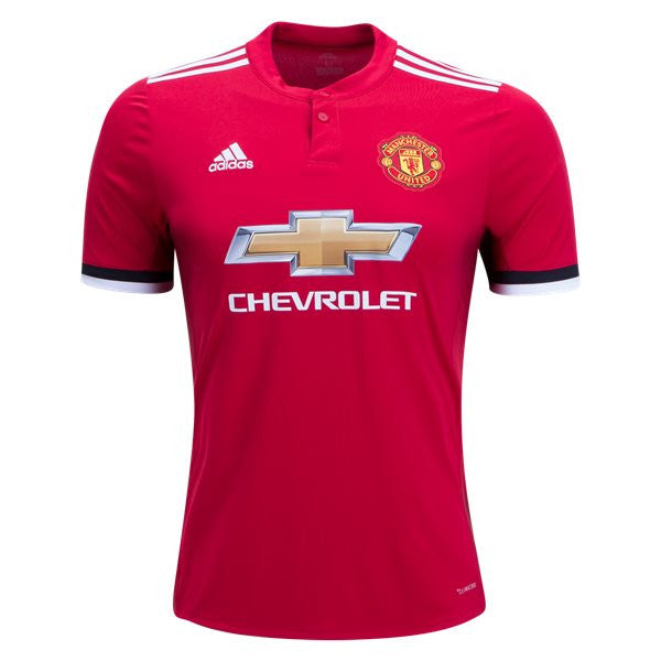 adidas Manchester United Home Jersey 17/18 Club Replica Real Red/White/Black Mens Small - Third Coast Soccer