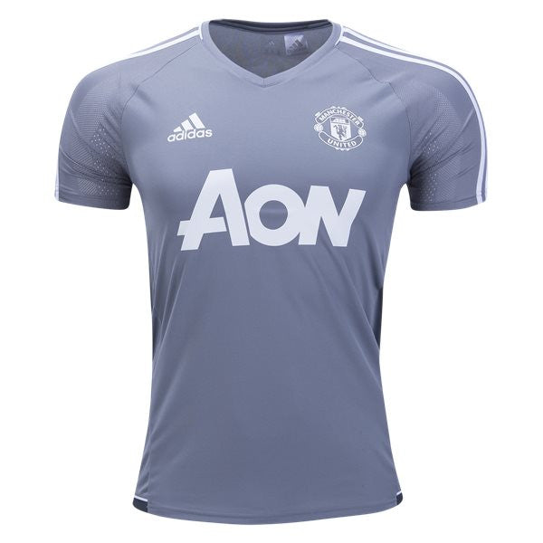 adidas Manchester United Training Jersey 17/18 Club Replica Grey/White Mens Small - Third Coast Soccer