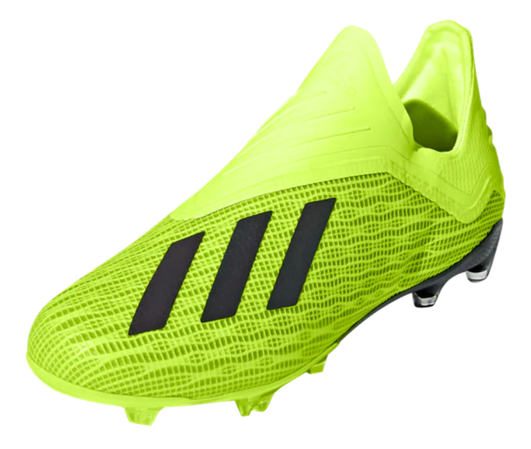 adidas Junior X 18+ Fg - Solar Yellow/Black/White Youth Firm Ground Youth 4 Safety Yellow/Black/White - Third Coast Soccer