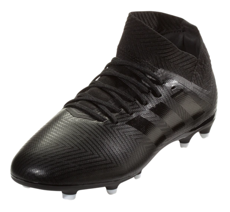 adidas Junior Nemeziz 18.3 FG - Black/Black/White Youth Firm Ground Black/Black/White Youth 1 - Third Coast Soccer