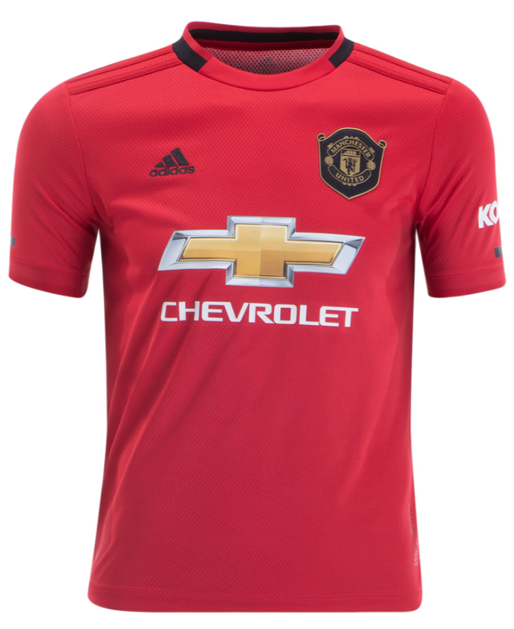 adidas Youth Manchester United Home Jersey 19/20 Club Replica Youth Small Real Red - Third Coast Soccer
