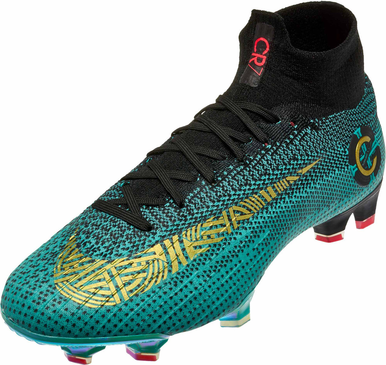 Nike Cr7 Superfly 6 Elite FG - Clear Jade/Metallic Vivid Gold/Black Mens Firm Ground Clear Jade/Mtlc Vivid Gold/Blk Mens 6 - Third Coast Soccer