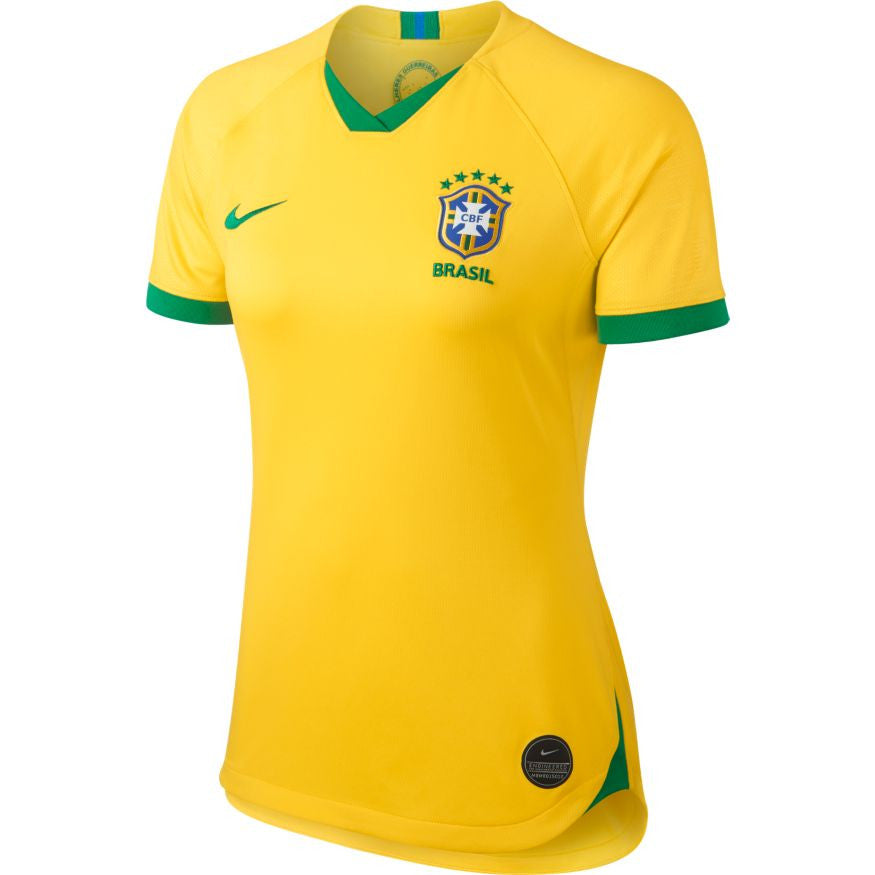 Nike Women'S Brazil 2019 Home Jersey International Replica Mens Small Midwest Gold/Lucky Green - Third Coast Soccer