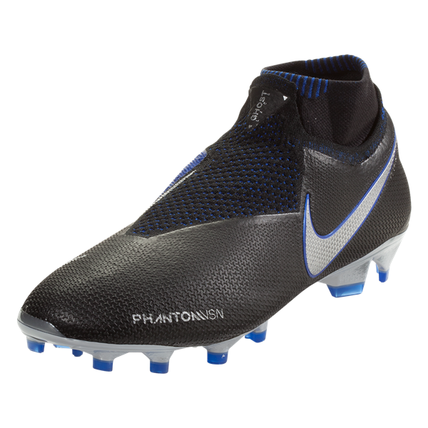 Nike Phantom Vision Elite Df Fg - Black/Metallic Silver/Racer Blue Mens Firm Ground Mens 6.5 Black/Metallic Silver/Racer Bl - Third Coast Soccer