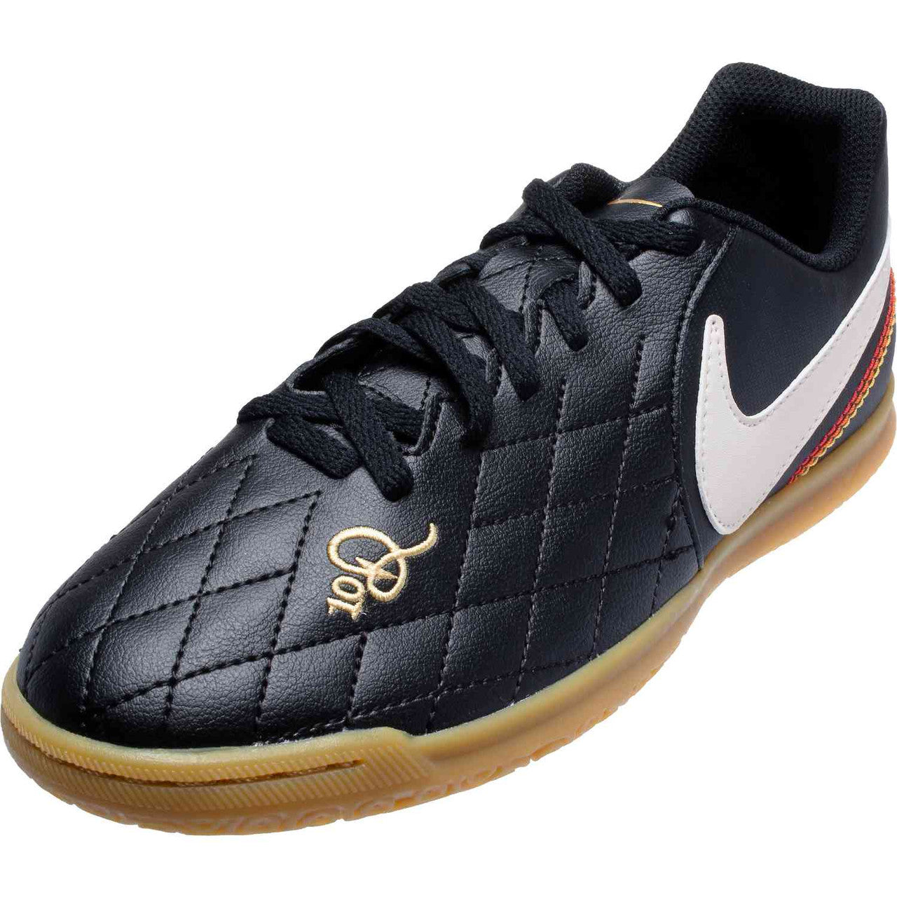 Nike Junior Tiempo Legendx 7 Club 10R Ic - Black/Brown/Gold Youth Indoor Youth 1 Black/Brown/Gold - Third Coast Soccer