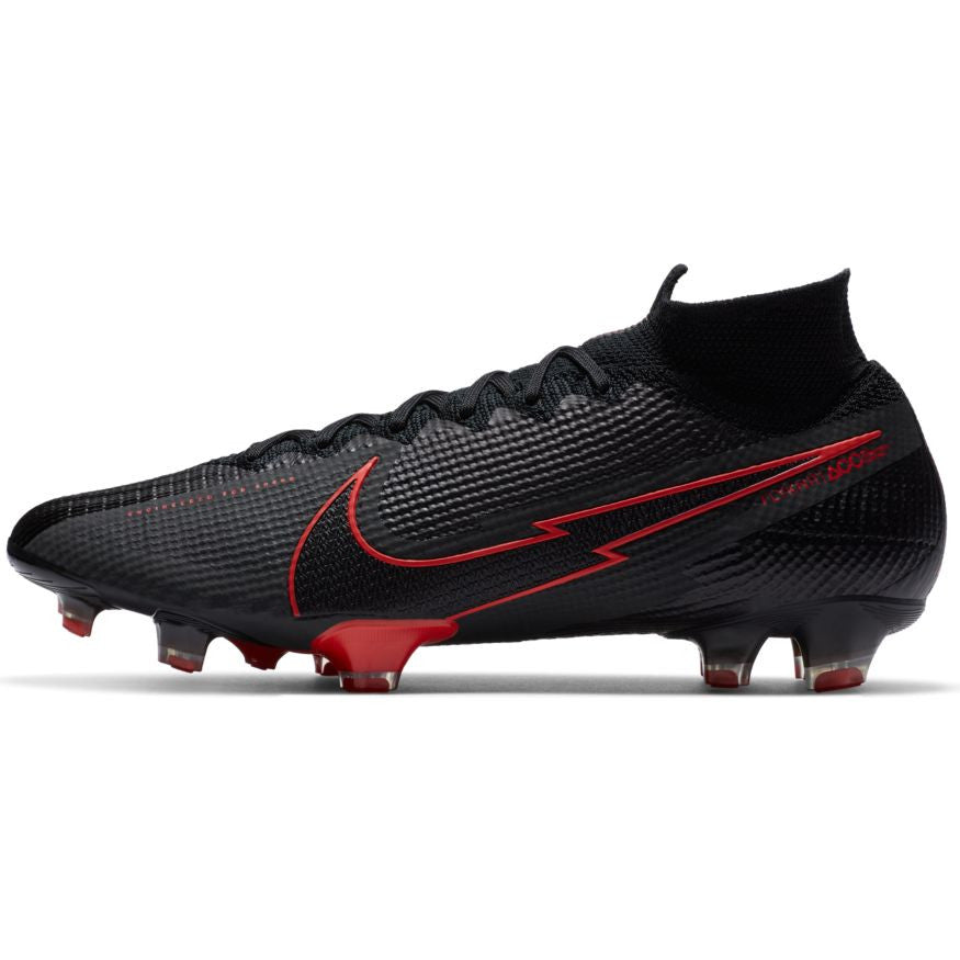 Nike Vapor 13 Elite FG Mens Firm Ground Mens 7 Black/Black/Red - Third Coast Soccer