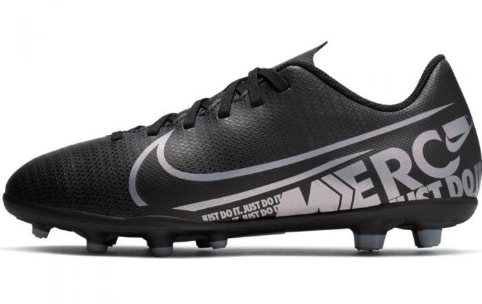 Nike Junior Vapor 13 Club Fg/Mg - Black/Cool Grey Youth Firm Ground Youth 1 Black/Mtlc Cool Grey/Cool Grey - Third Coast Soccer