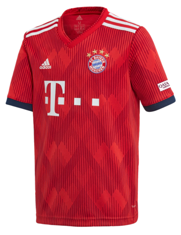 adidas Bayern Munich Youth Home Jersey 18/19 Club Replica Bayern True Red/Red/White Mens Small - Third Coast Soccer