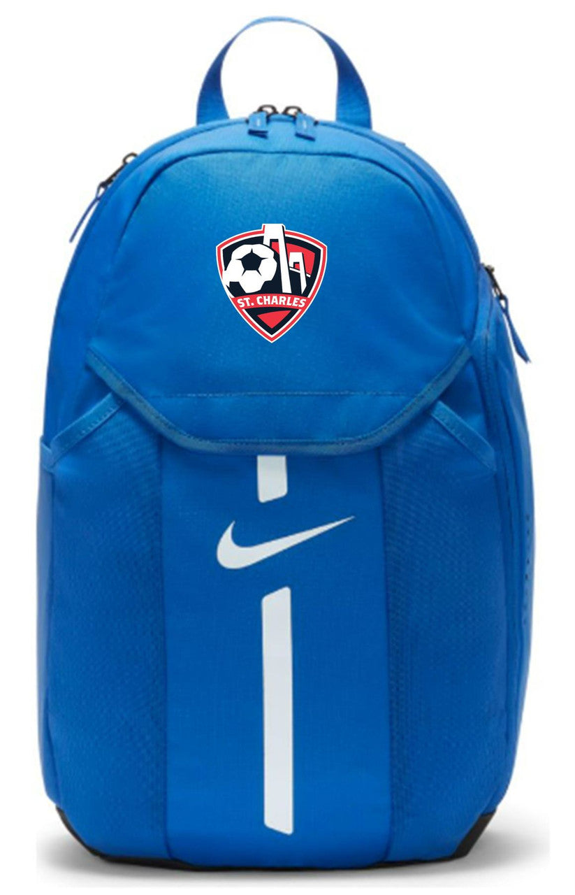 Nike SCS Academy Team Backpack St. Charles Soccer 2022-2024 Game Royal/White - Third Coast Soccer