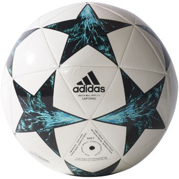 adidas Finale 17 Capitano - White/Black/Dark Green/Energy Blue Balls White/Black/Gold Metallic 3 - Third Coast Soccer