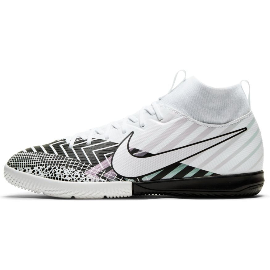 Nike Junior Mercurial Superfly 7 Academy Ic Youth Indoor Youth 1 White/Black - Third Coast Soccer