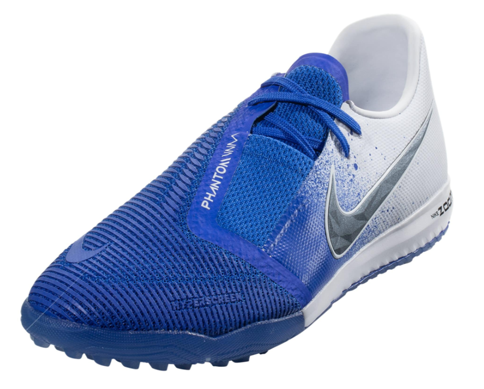 Nike Zoom Phantom Venom Pro TF - White/Black/Blue Mens Turf Mens 6.5 White/Black/Racer Blue - Third Coast Soccer