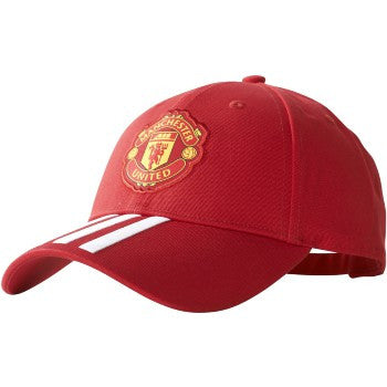 adidas Manchester United 3Stripe Cap Hats Real Red/White - Third Coast Soccer