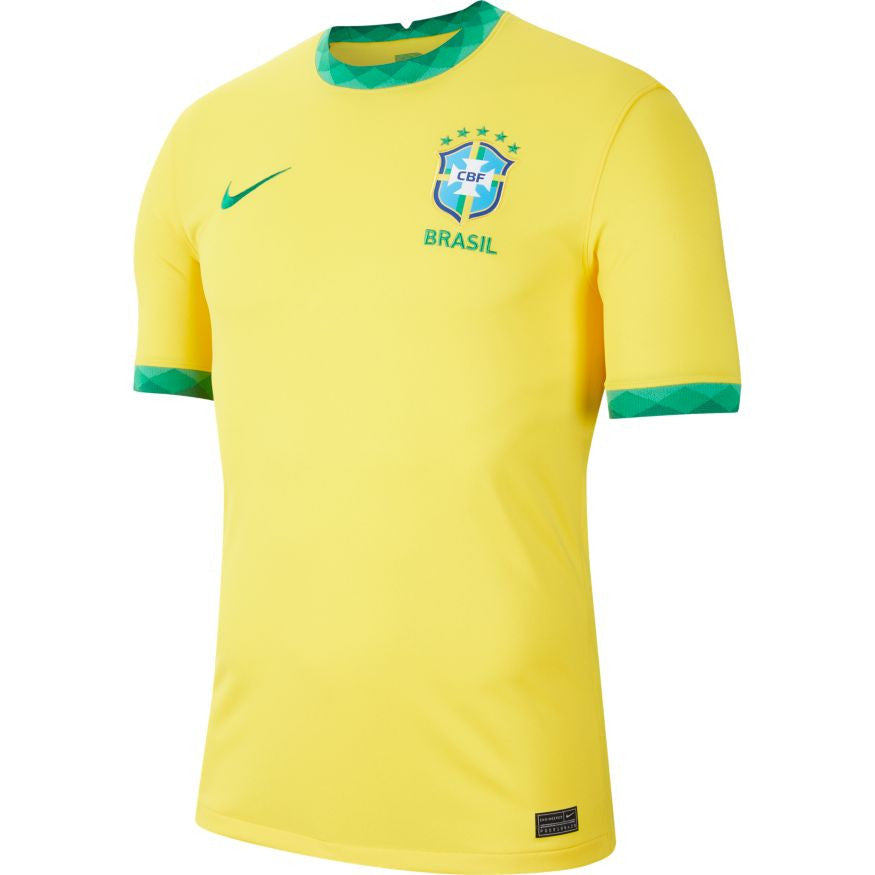 Nike Brazil Cbf Home Jersey International Replica Mens Small Midwest Gold/Lucky Green - Third Coast Soccer