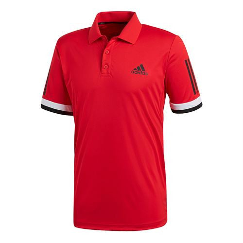 ADIDAS 3S CLUB POLO Polos Mens Small Scarlet - Third Coast Soccer