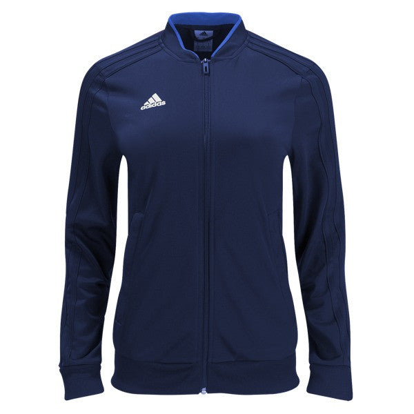adidas Women's Condivo 18 Training Jacket - Navy Jackets Womens Extra Small Dark Blue/White - Third Coast Soccer