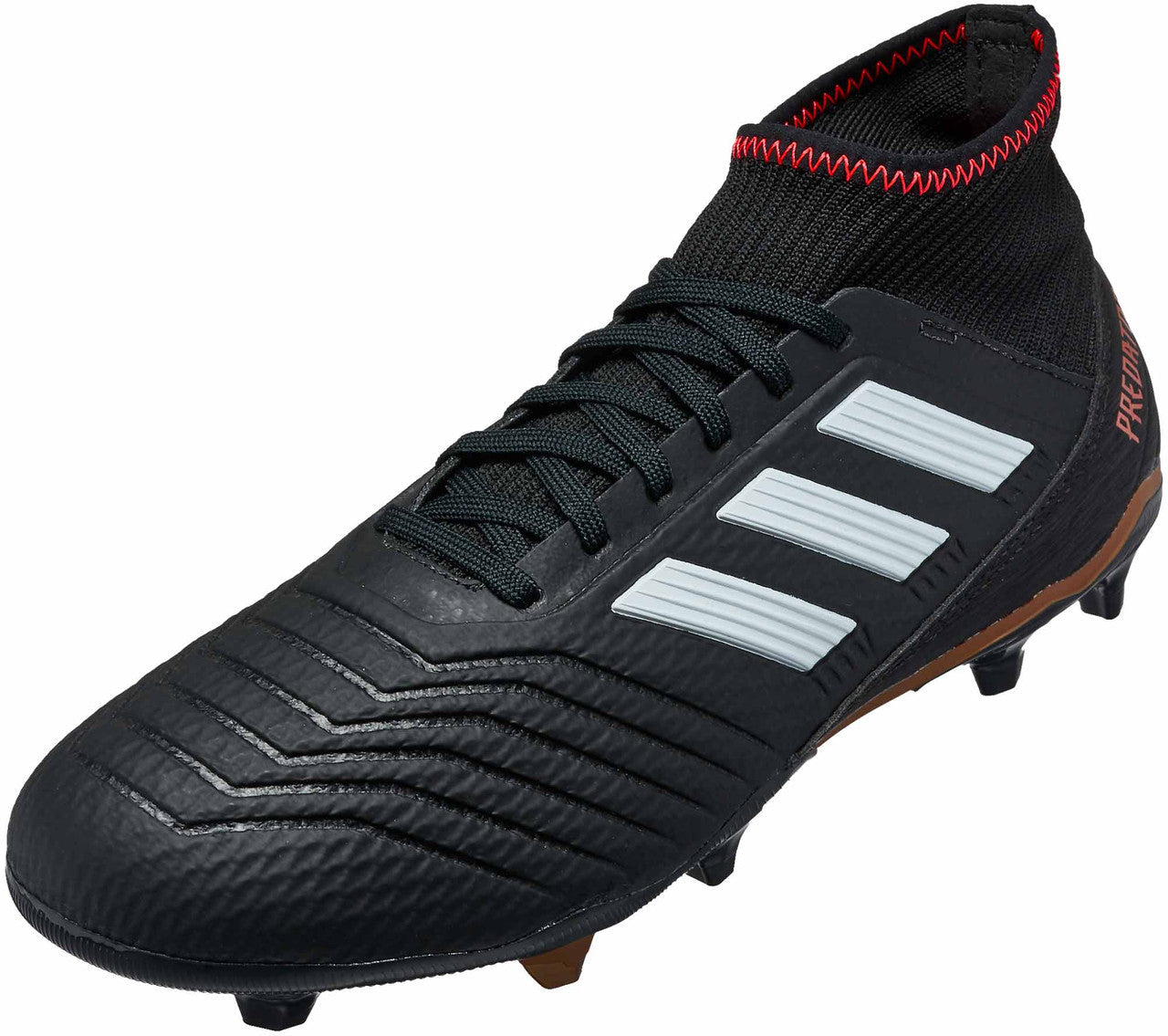 adidas Predator 18.3 FG - Black/White/Solar Red Mens Firm Ground Black/White/Solarred Mens 6.5 - Third Coast Soccer
