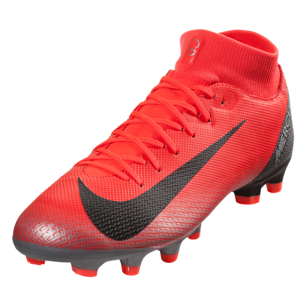Nike Mercurial Superfly 6 Cr7 Academy Mg - Bright Crimson/Black/Chrome/Dark Grey Mens Firm Ground Mens 6.5 Bright Crimson/Black/Chrome - Third Coast Soccer