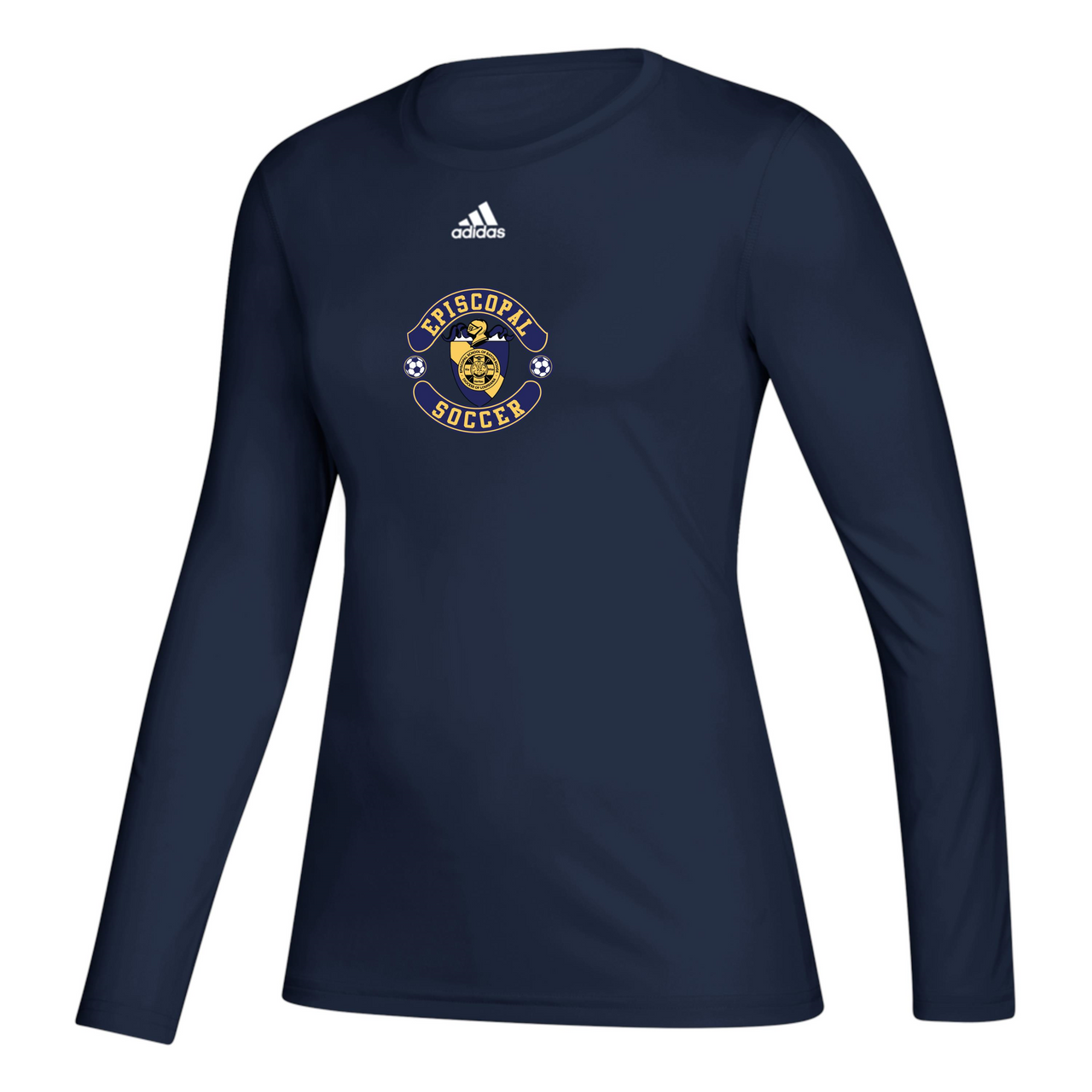 adidas Episcopal Women's Creator LS Tee Episcopal Girls Womens Extra Small Navy - Third Coast Soccer