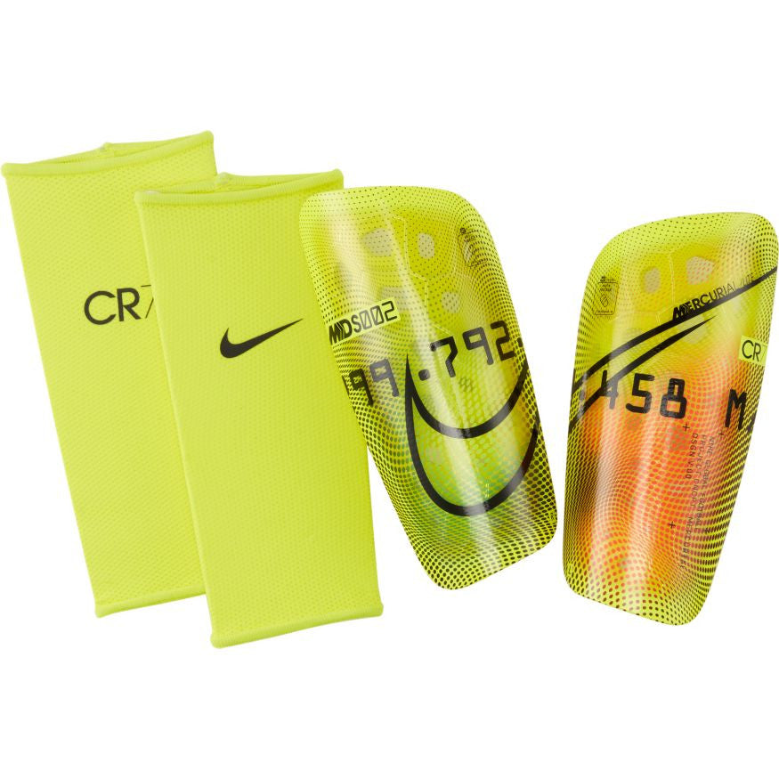 Nike Mercurial Lite CR7 Shinguard - Lemon Venom Adult Shinguards Lemon/Orange/Black Small - Third Coast Soccer