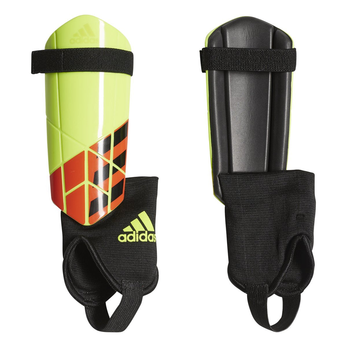 adidas Youth X Shinguard - Solar Yellow/Solar Red/Black Youth Shinguards Solar Yellow/Solar Red/Black Youth Small - Third Coast Soccer