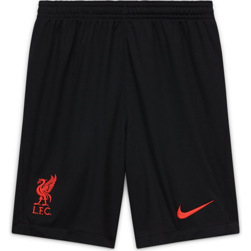Nike Liverpool Fc Youth Stadium Short Club Replica Youth Small Black/Laser Crimson - Third Coast Soccer