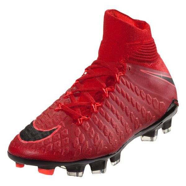 Nike Junior Hypervenom Phantom III DF FG - University Red/Black/Bright Crimson Youth Firm Ground University Red/Black/Crimson Youth 4 - Third Coast Soccer