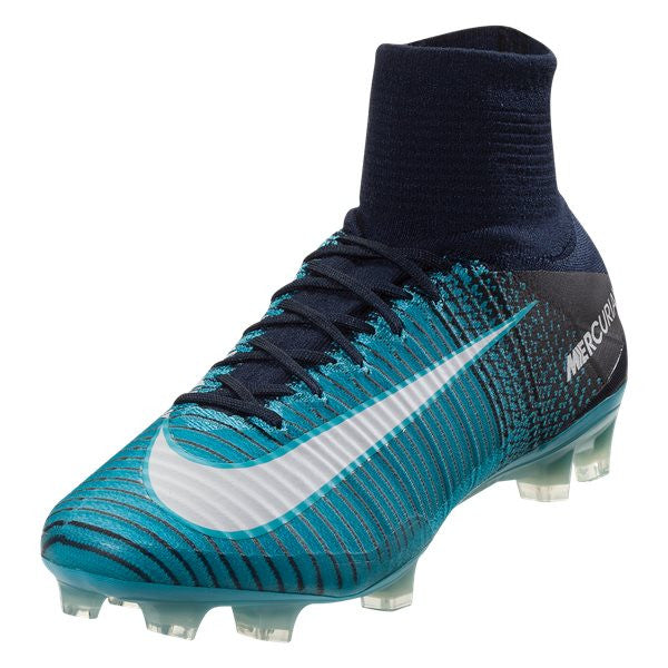 Nike Mercurial Superfly V Fg - Obsidian/White/Gamma Blue/Glacier Blue Mens Firm Ground Obsidian/White/Gamma Blue/Blue Mens 6.5 - Third Coast Soccer
