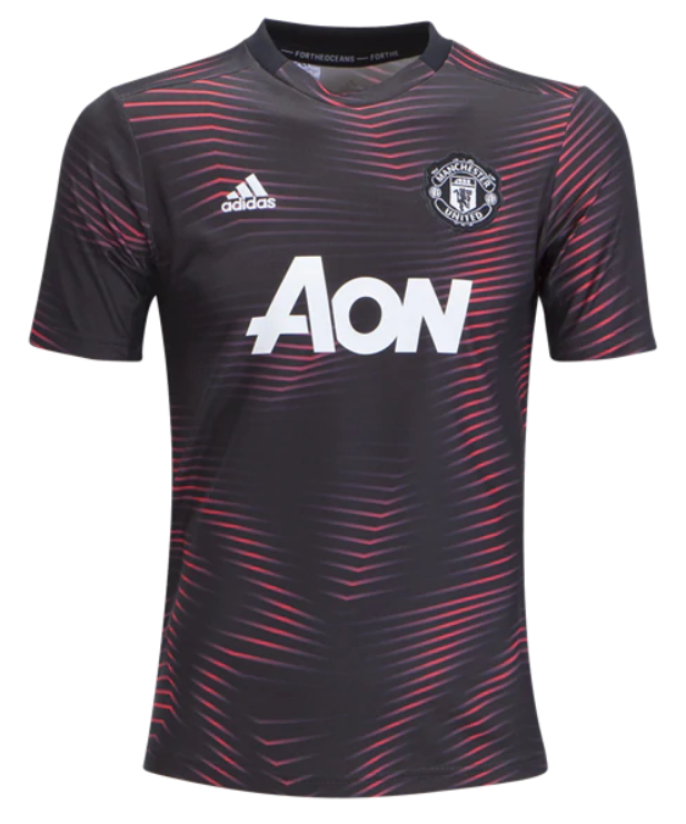 adidas Manchester United Home Pre-Match Jersey 18/19 Club Replica Mens Small Black/Red - Third Coast Soccer