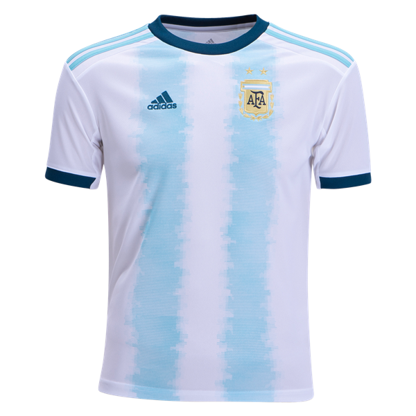 adidas Youth Argentina Home Jersey 2019 International Replica Youth Small White/Light Aqua - Third Coast Soccer