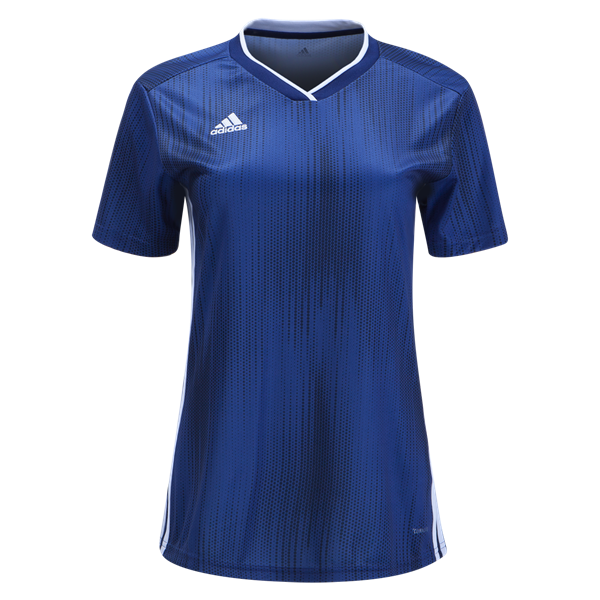 adidas Women's Tiro 19 Jersey - Bold Blue/White Jerseys Womens Extra Small Bold Blue/White - Third Coast Soccer