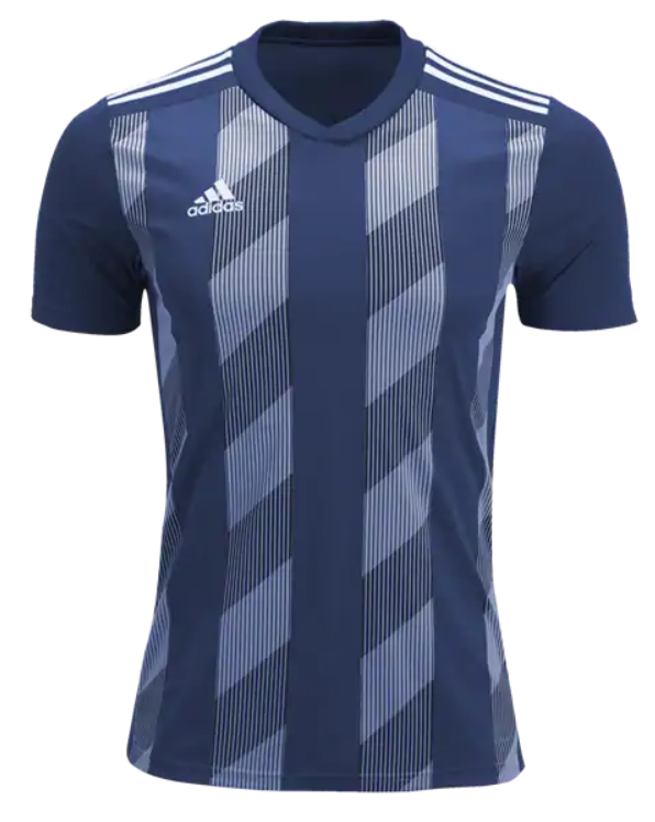 adidas Youth Striped 19 Jersey - Dark Blue/White Jerseys Youth Extra Small Dark Blue/White - Third Coast Soccer