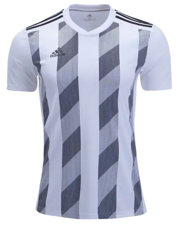 adidas Youth Striped 19 Jersey - White/Black Jerseys Youth Extra Small White/Black - Third Coast Soccer