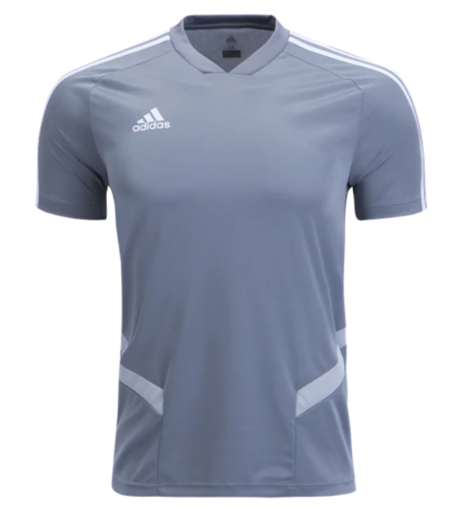 adidas Tiro 19 Training Jersey - Grey/White Jerseys Mens Small Grey/White - Third Coast Soccer