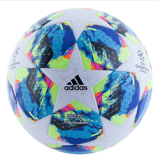 adidas Finale 19 Top Training Ball - White/Cyan Balls White/Cyan/Yellow Size 5 - Third Coast Soccer