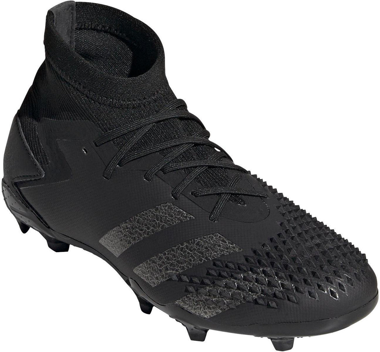 adidas Predator Mutator 20.1 JR - Black/Black Youth Firm Ground Youth 3 Core Black/Silver Metallic - Third Coast Soccer