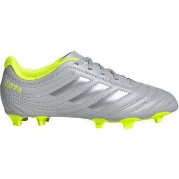 adidas Copa 20.4 Fg Junior - Grey//Silver Youth Firm Ground Youth 10 Grey/Matte Silver/Solar Yellow - Third Coast Soccer
