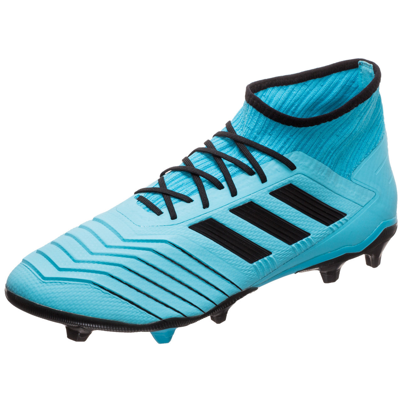 adidas Predator 19.2 Fg - Bright Cyan/Core Black Mens Firm Ground Mens 7 Bright Cyan/Black/Solar Yellow - Third Coast Soccer