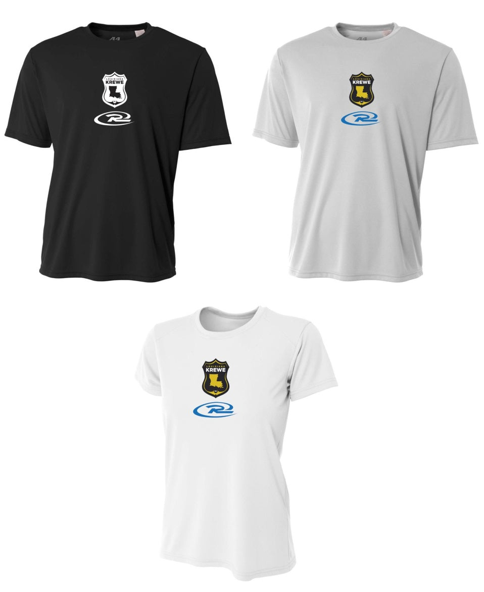 A4 La Krewe-Rush Short-Sleeve Shirt FC - Black, Silver Or White LA Krewe Rush - Third Coast Soccer