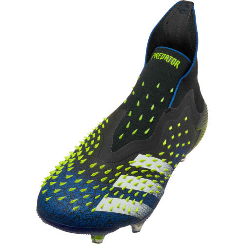 adidas Predator Freak + Fg - Black/Royal/Yellow Mens Firm Ground Mens 6.5 Black/White/Solar Yellow - Third Coast Soccer