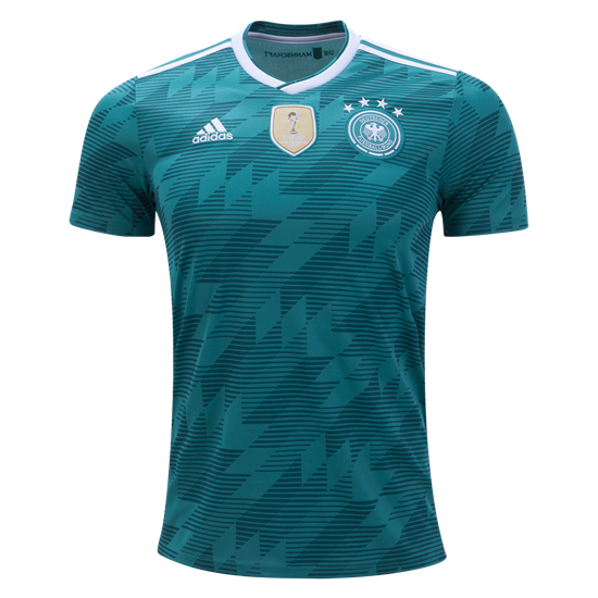adidas Germany Away Jersey 2018 International Replica Mens Small Eqt Green/White/Real Teal - Third Coast Soccer