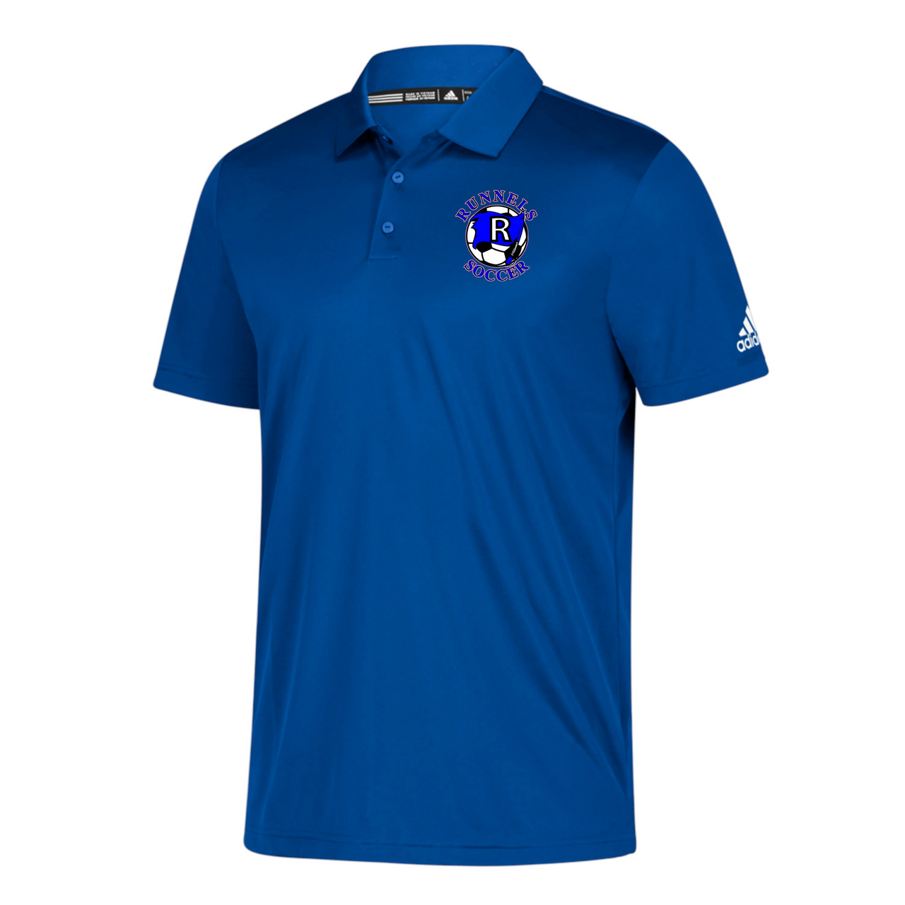 adidas Runnels Grind Polo - Royal Runnels Girls Mens Small Royal - Third Coast Soccer