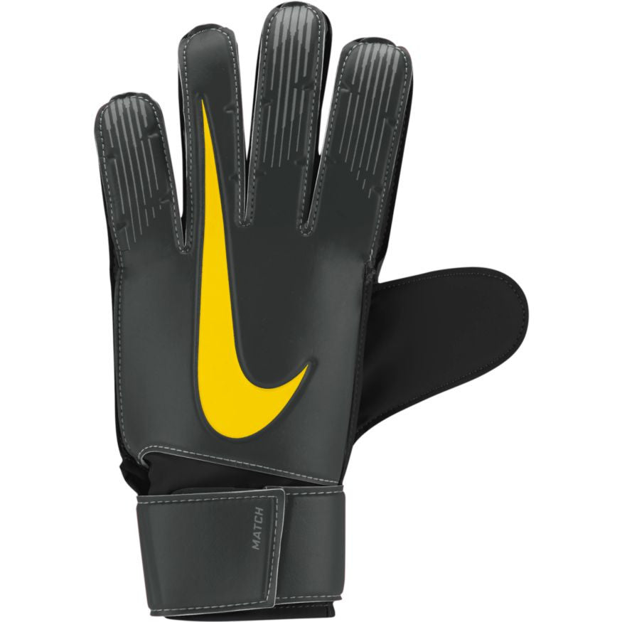 Nike GK Match Glove - Anthracite/Black/Opti Yellow Gloves Size 11 Anthracite/Black/Opti Yellow - Third Coast Soccer